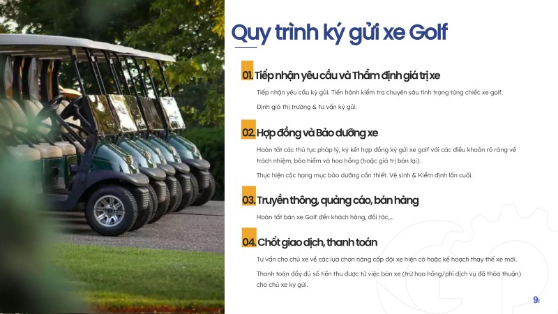 Quy trình ký gửi xe Golf tại GOCA