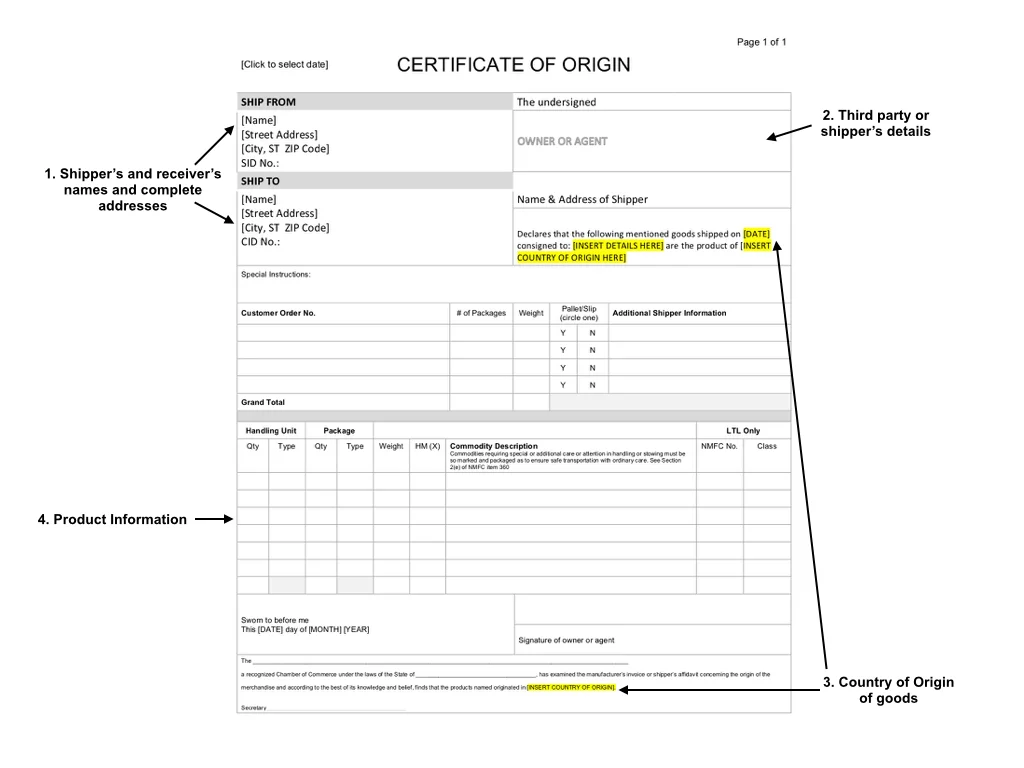 CO (Certificate of Origin) – Chứng nhận xuất xứ hàng hóa
